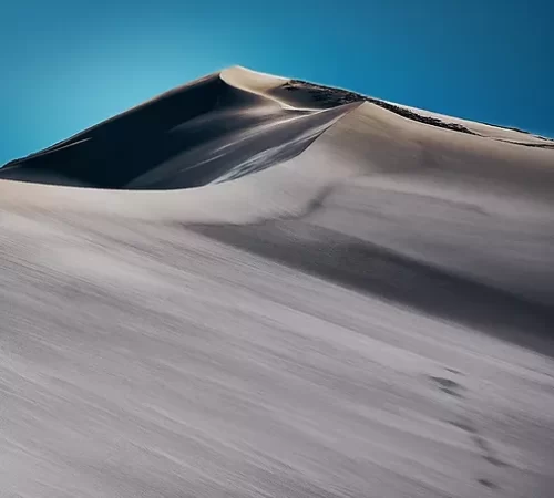 dazzling white sand dunes